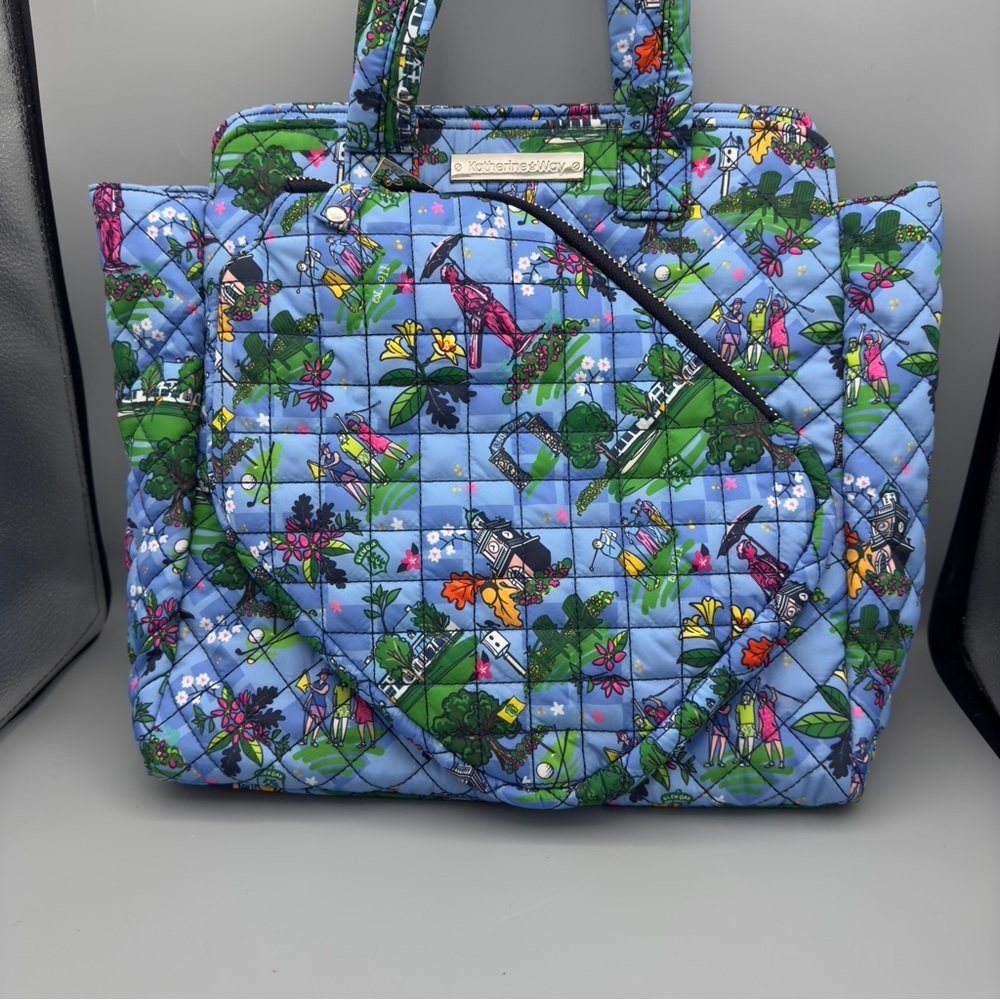 Katherine Bell Pickleball Racket Tote Bag Blue Green